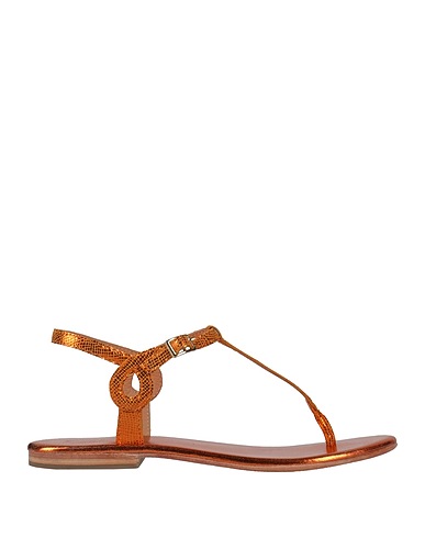 CB FUSION Tongs Orange Cuir