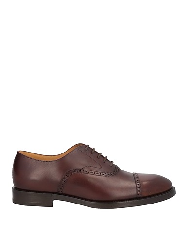 BRUNELLO CUCINELLI Laced shoes Dark brown Leather