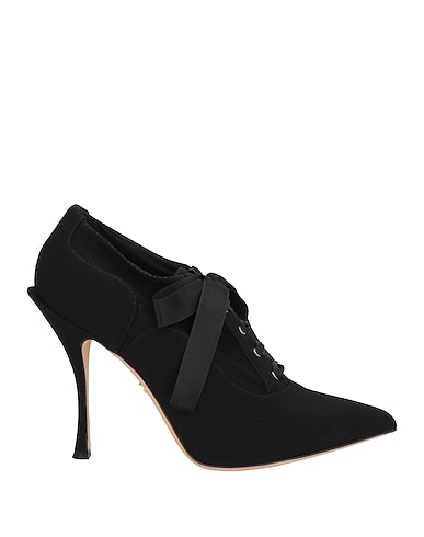 DOLCE&GABBANA Laced shoes Black Textile fibers