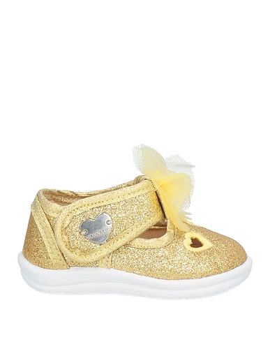 MONNALISA Formal shoes SANDALO OCCHIETTO GLITTER GIALLO 70% PVC - Polyvinyl chloride, 30% Cotton