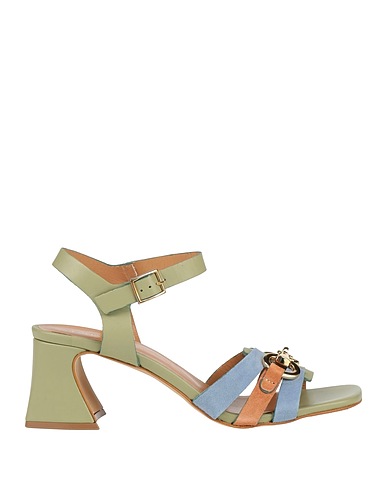 CAFèNOIR Sandals Sage green Leather