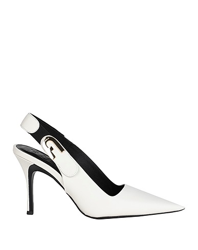 FURLA Pump FURLA SIGN SLINGBACK T.90
 Light grey 90% Leather, 10% Polyester