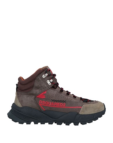 DSQUARED2 Sneakers Khaki Calfskin, Technical fibres, Textile fibres