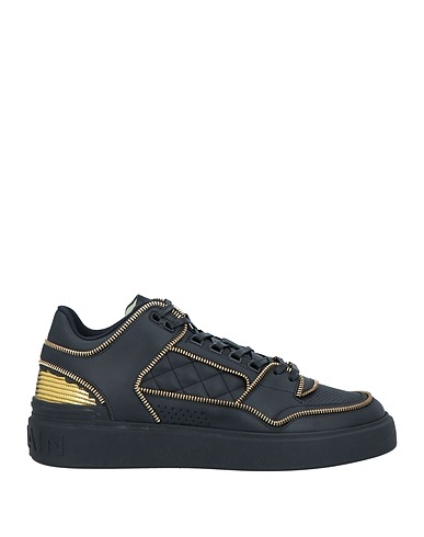 BALMAIN Sneakers Black Calfskin, Polyester, Cotton