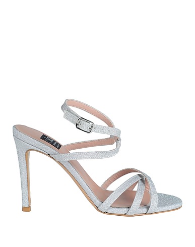 ISLO ISABELLA LORUSSO Sandals Silver Textile fibres