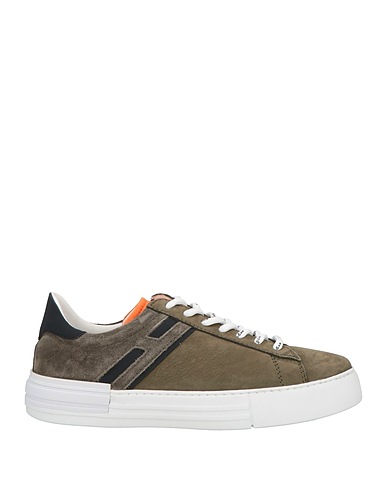 HOGAN Sneakers Military green Leather
