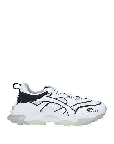 JOHN RICHMOND Sneakers White Leather, Fluorine fibre