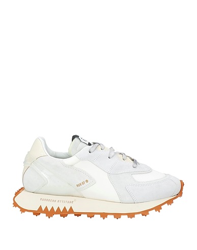 RUN OF Sneakers Beige Leather, Textile fibres