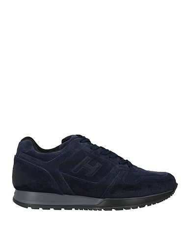 HOGAN Sneakers Marineblau Leder, Gewebefasern