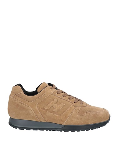 HOGAN Sneakers Khaki Leather, Textile fibres