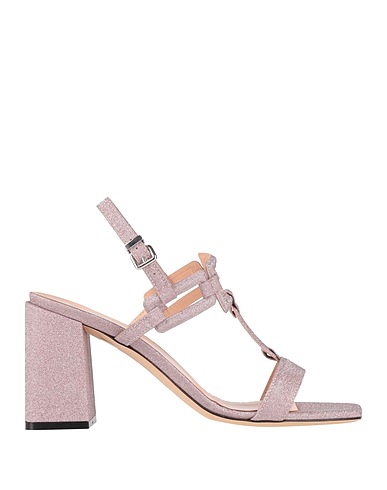 EVALUNA Sandals Pink Textile fibres