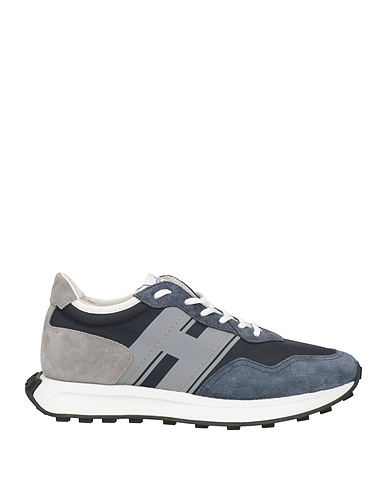 HOGAN Sneakers Bleu marine Cuir, Fibres textiles