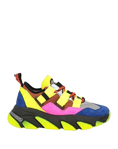 CIRCUS HOTEL Sneakers Lime green Leather, Textile fibers