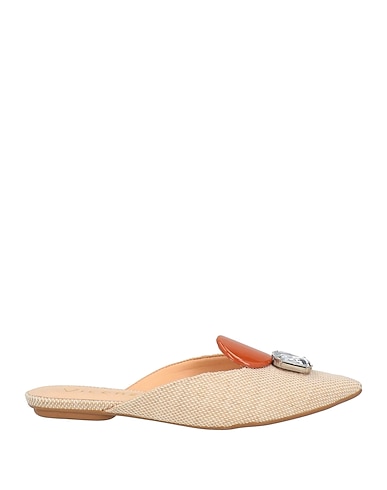 VICENZA) Mules and clogs Beige Textile fibres