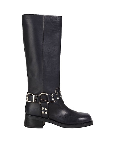 8 by YOOX Boots LEATHER BOOTS HARNESS DETAIL
 Black 100% Calfskin