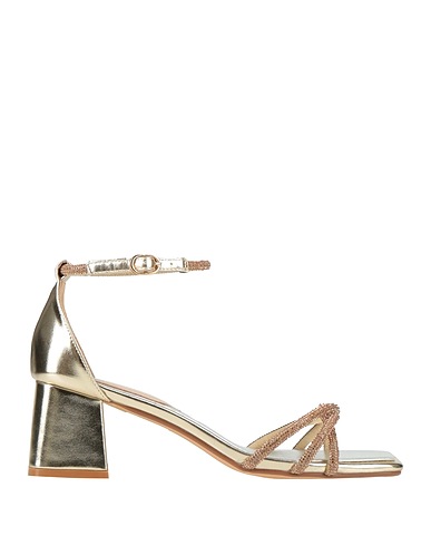 CAFèNOIR Sandals Gold Textile fibres