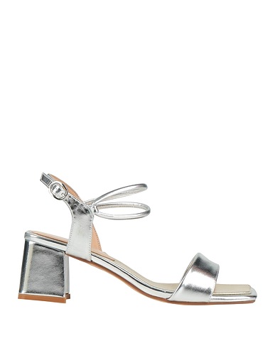 CAFèNOIR Sandals Silver Textile fibres