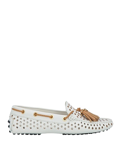TOD'S Loafers White Leather