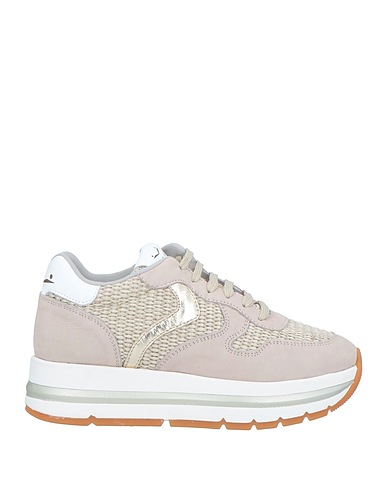 VOILE BLANCHE Sneakers Beige Leather, Natural raffia