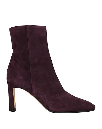 SERGIO ROSSI Ankle boot Plum Leather