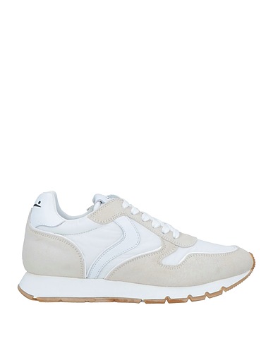 VOILE BLANCHE Sneakers Off white Leather, Textile fibres