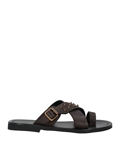 MICH SIMON Flip flops Dark brown Leather