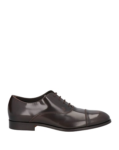 TOD'S Laced shoes Dark brown Leather