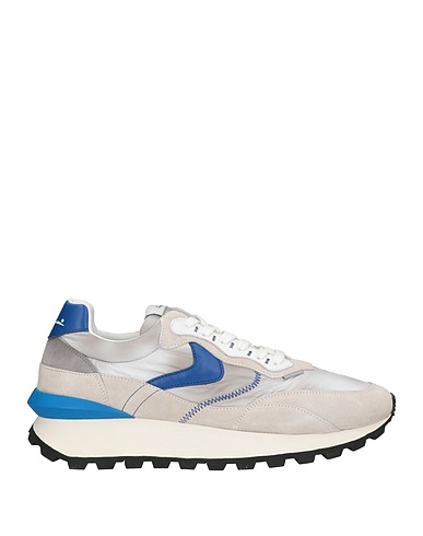 VOILE BLANCHE Sneakers Light grey Leather, Textile fibers