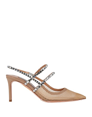 AQUAZZURA Pump Blush Leather, Textile fibers
