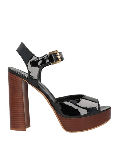 SILVIA ROSSI Sandals Black Leather