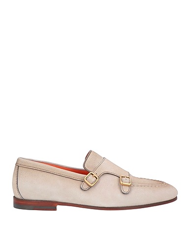 SANTONI Loafers Beige Leather
