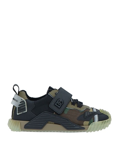 DOLCE&GABBANA Sneakers Black 40% Calfskin, 28% Polyamide, 20% Cotton, 8% PVC - Polyvinyl chloride, 4% Elastane