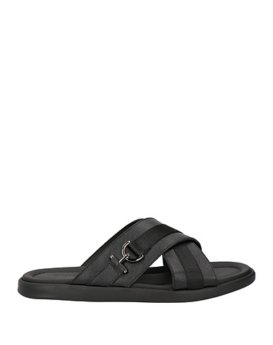 GIOVANNI CONTI Sandalen Schwarz Leder, Gewebefasern