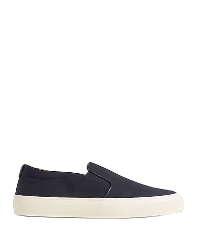 GIORGIO ARMANI Sneakers Navy 54% Polyester, 46% Cotton, Calfskin
