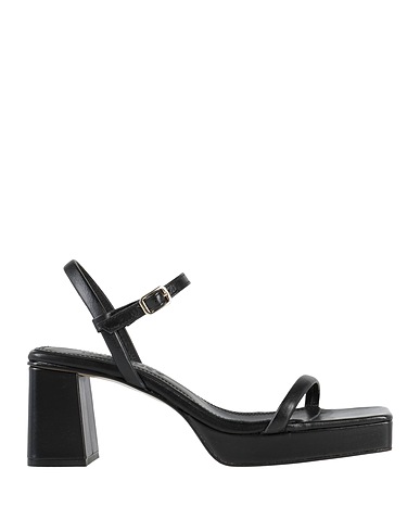 SOULIERS MARTINEZ Sandals Black Leather