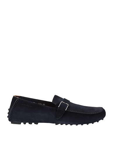 SANTONI Loafers Navy blue Leather