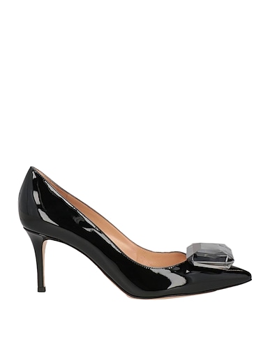 GIANVITO ROSSI Court Black Leather
