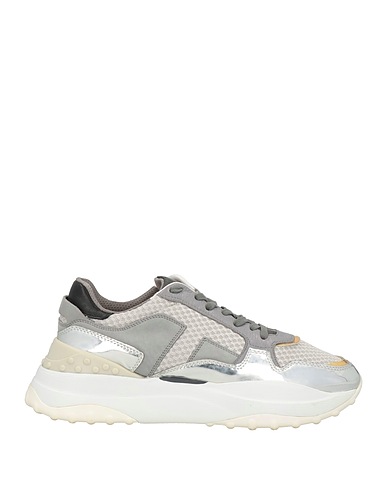TOD'S Sneakers Plata Cuero, Fibras textiles