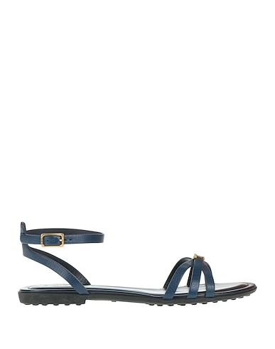 TOD'S Sandals BLU NAVY Leather