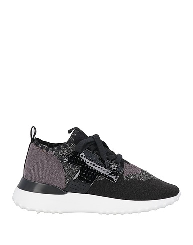 TOD'S Sneakers Negro Fibras textiles, Cuero