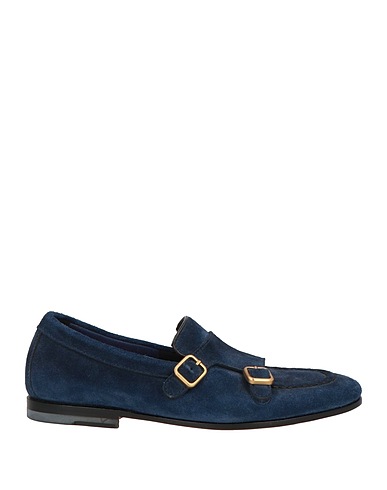 SANTONI Loafers GOODYEAR Navy blue Leather