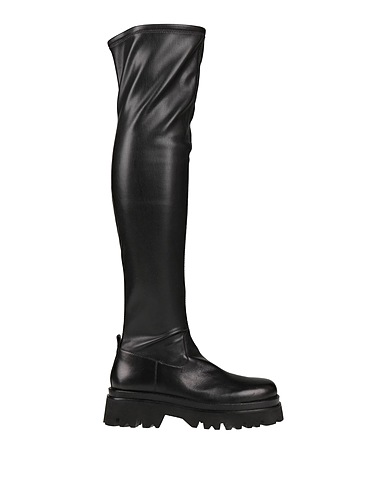 ELVIO ZANON Boots Black Leather, Rubber