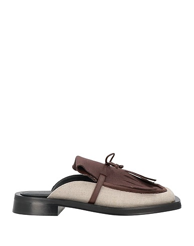GIA / RHW Mules and clogs Brown Textile fibres