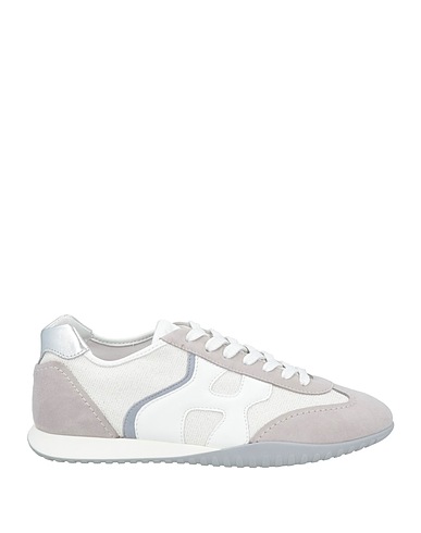 HOGAN Sneakers Light grey Textile fibres, Leather