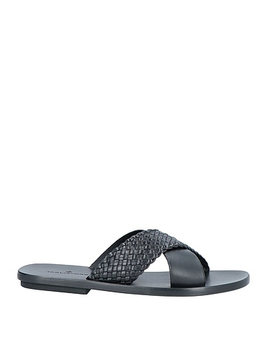 TAGLIATORE Sandals Black 100% Buffalo leather