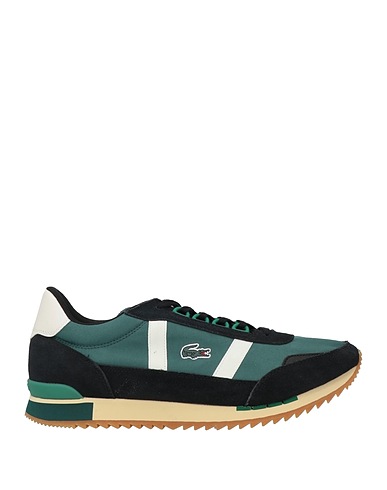 LACOSTE Sneakers Sage green Leather, Textile fibres