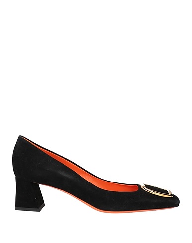 SANTONI Court Black Leather