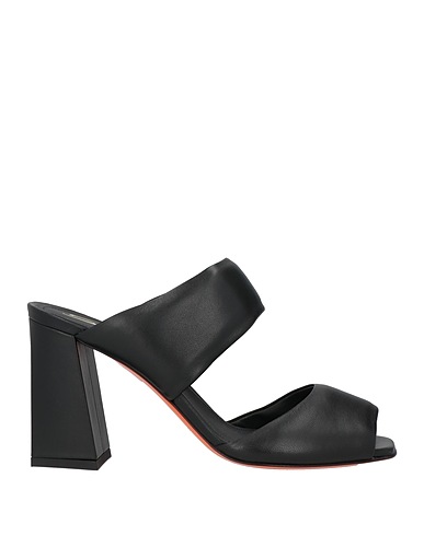 SANTONI Sandals Black Leather