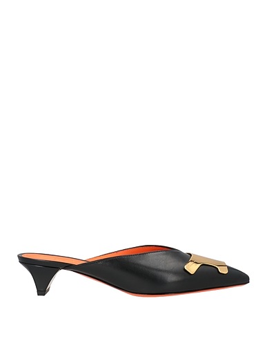SANTONI Mules and clogs Black Leather