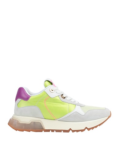 TOSCA BLU Sneakers Light green Leather, Textile fibers